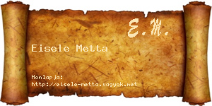 Eisele Metta névjegykártya